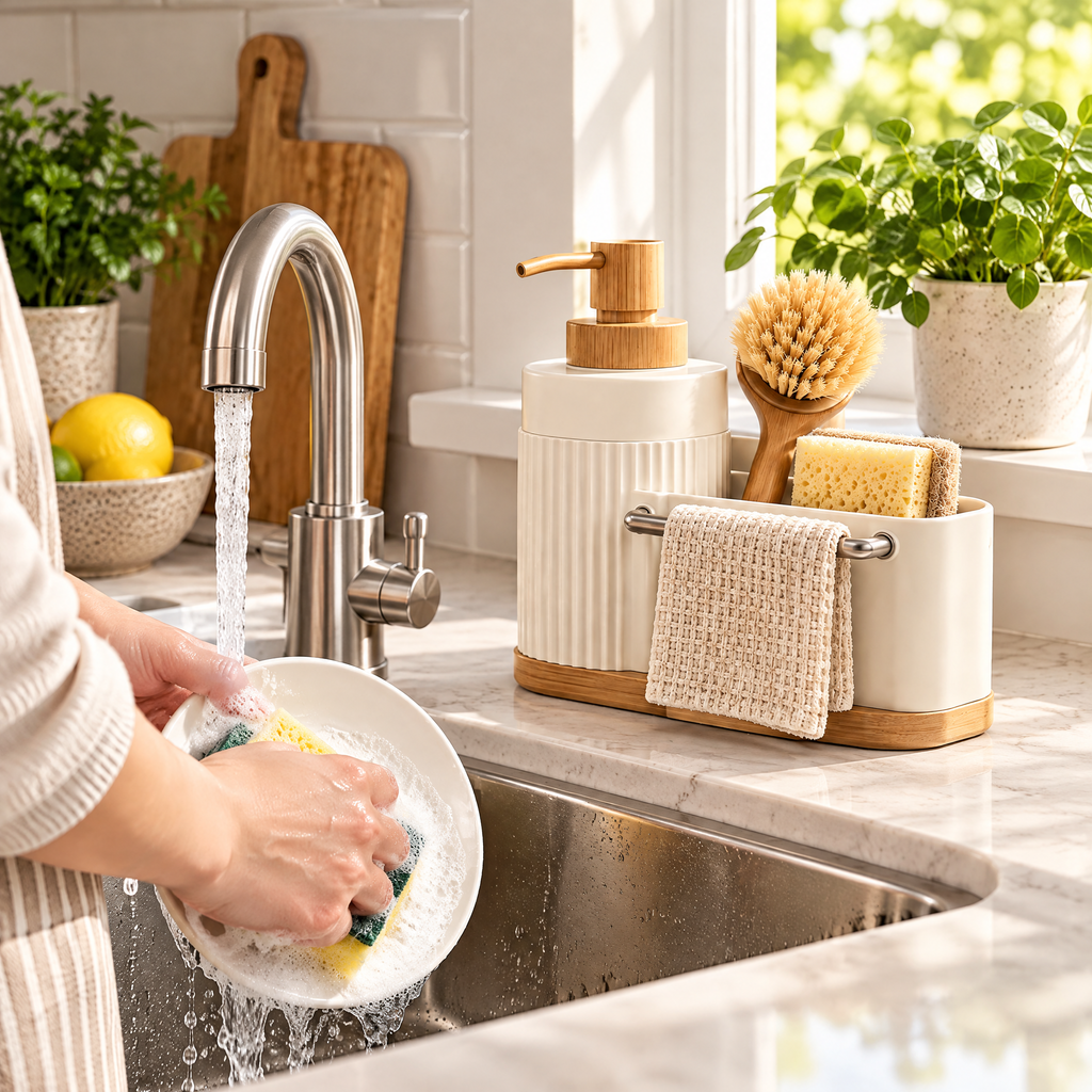 rynqavex™ Sink Caddy & Soap Dispenser Station
