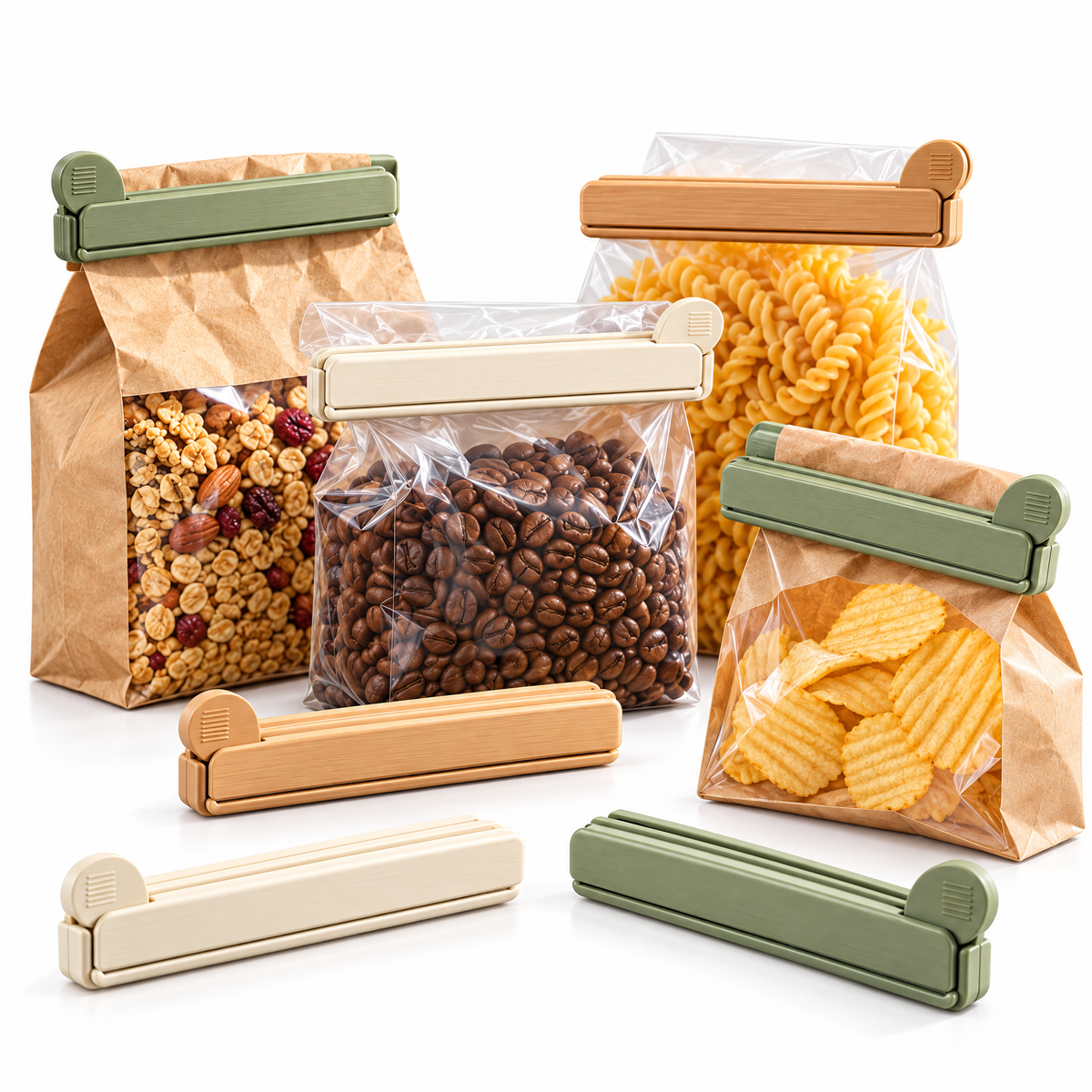 rynqavex™ Reusable Kitchen Bag Sealing Clip Set