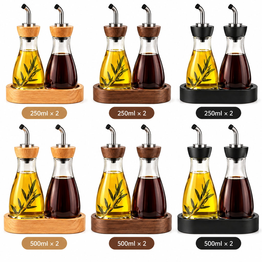 rynqavex™ Glass Oil & Vinegar Dispenser Set