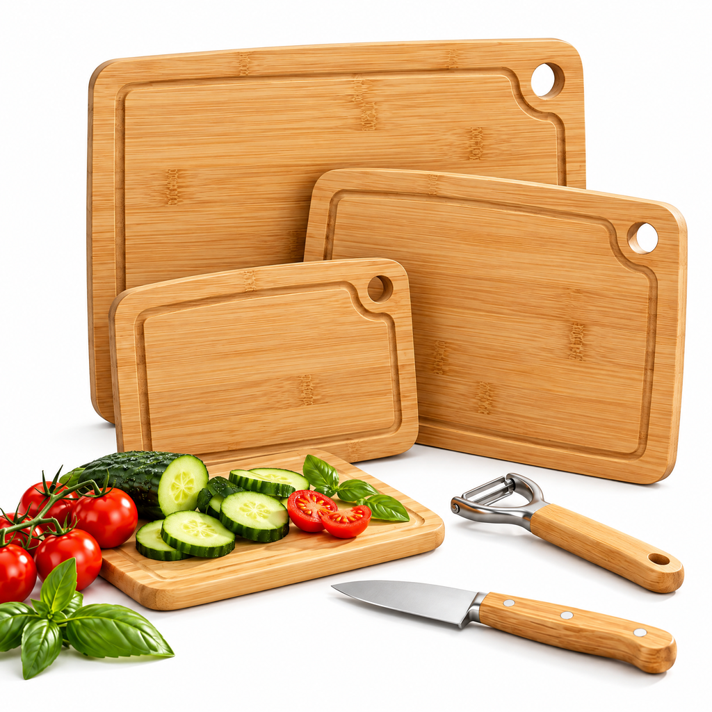 rynqavex™ 3-Piece Bamboo Cutting Board Set